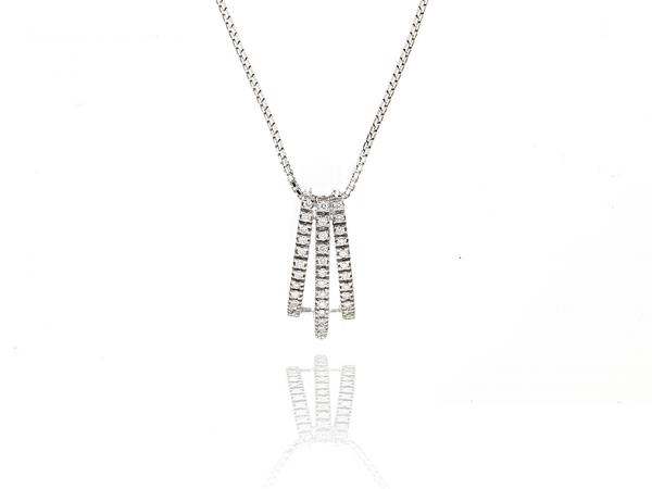 CF01897 - Collana con Pendente Diamanti 0.26 Ct
